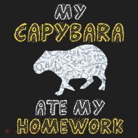 My Capybara Ate My Homework Mammal Animal Back To School Women's Sweatshirt thumb 2