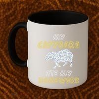 My Capybara Ate My Homework Mammal Animal Back To School Coffee Mug thumb 2
