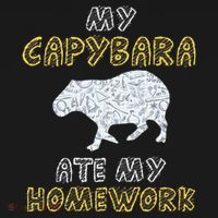 My Capybara Ate My Homework Mammal Animal Back To School Women's Hoodie thumb 2