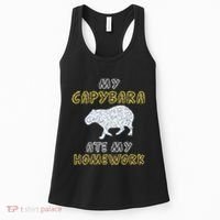 My Capybara Ate My Homework Mammal Animal Back To School Women's Tank Top thumb 0