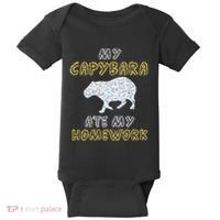 My Capybara Ate My Homework Mammal Animal Back To School Baby Bodysuit thumb 0