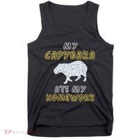My Capybara Ate My Homework Mammal Animal Back To School Tank Top thumb 0