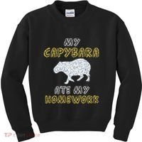My Capybara Ate My Homework Mammal Animal Back To School Kids Sweatshirt thumb 0