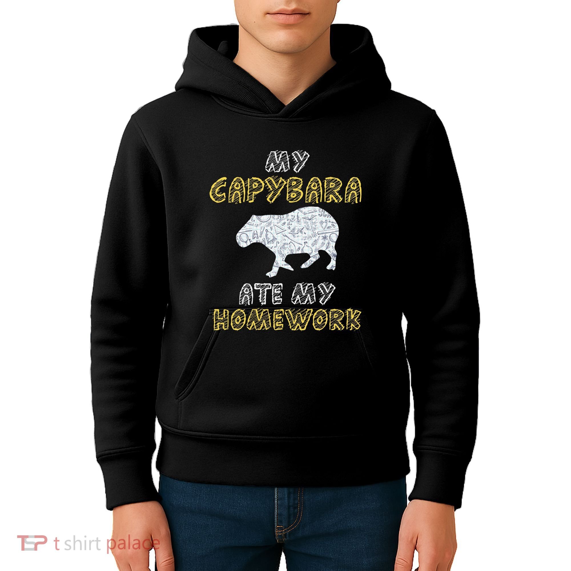 My Capybara Ate My Homework Mammal Animal Back To School Kids Hoodie