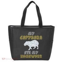 My Capybara Ate My Homework Mammal Animal Back To School Tote Bag thumb 0