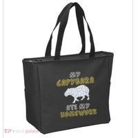 My Capybara Ate My Homework Mammal Animal Back To School Tote Bag thumb 2