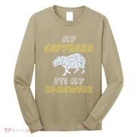 My Capybara Ate My Homework Mammal Animal Back To School Long Sleeve Shirt thumb 0