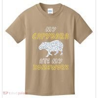 My Capybara Ate My Homework Mammal Animal Back To School Kids T-Shirt thumb 0