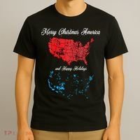 Merry Christmas America Funny 2024 Election Map Holiday T-Shirt thumb 3