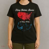 Merry Christmas America Funny 2024 Election Map Holiday T-Shirt thumb 4