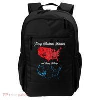 Merry Christmas America Funny 2024 Election Map Holiday Backpack thumb 0