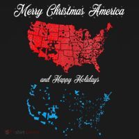 Merry Christmas America Funny 2024 Election Map Holiday Women's Hoodie thumb 2