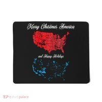 Merry Christmas America Funny 2024 Election Map Holiday Mousepad thumb 0
