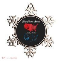 Merry Christmas America Funny 2024 Election Map Holiday Ornament thumb 0