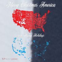 Merry Christmas America Funny 2024 Election Map Holiday Sport-Tek Competitor United Soccer Jersey thumb 4
