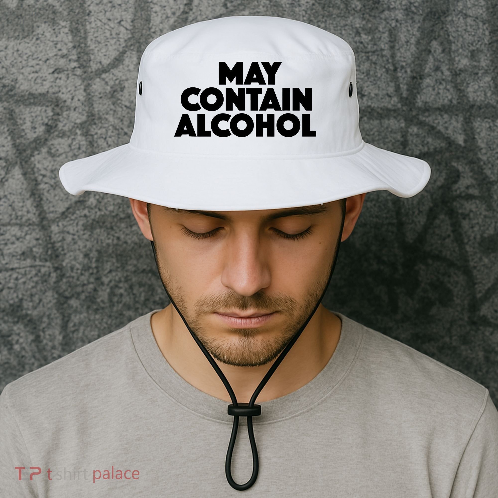 May Contain Alcohol Party Outfit Drinking Quote Bucket Hat