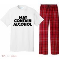 May Contain Alcohol Party Outfit Drinking Quote Pajama Set thumb 0