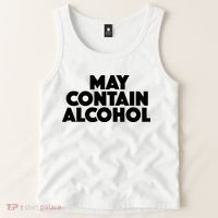 May Contain Alcohol Party Outfit Drinking Quote Tank Top thumb 2