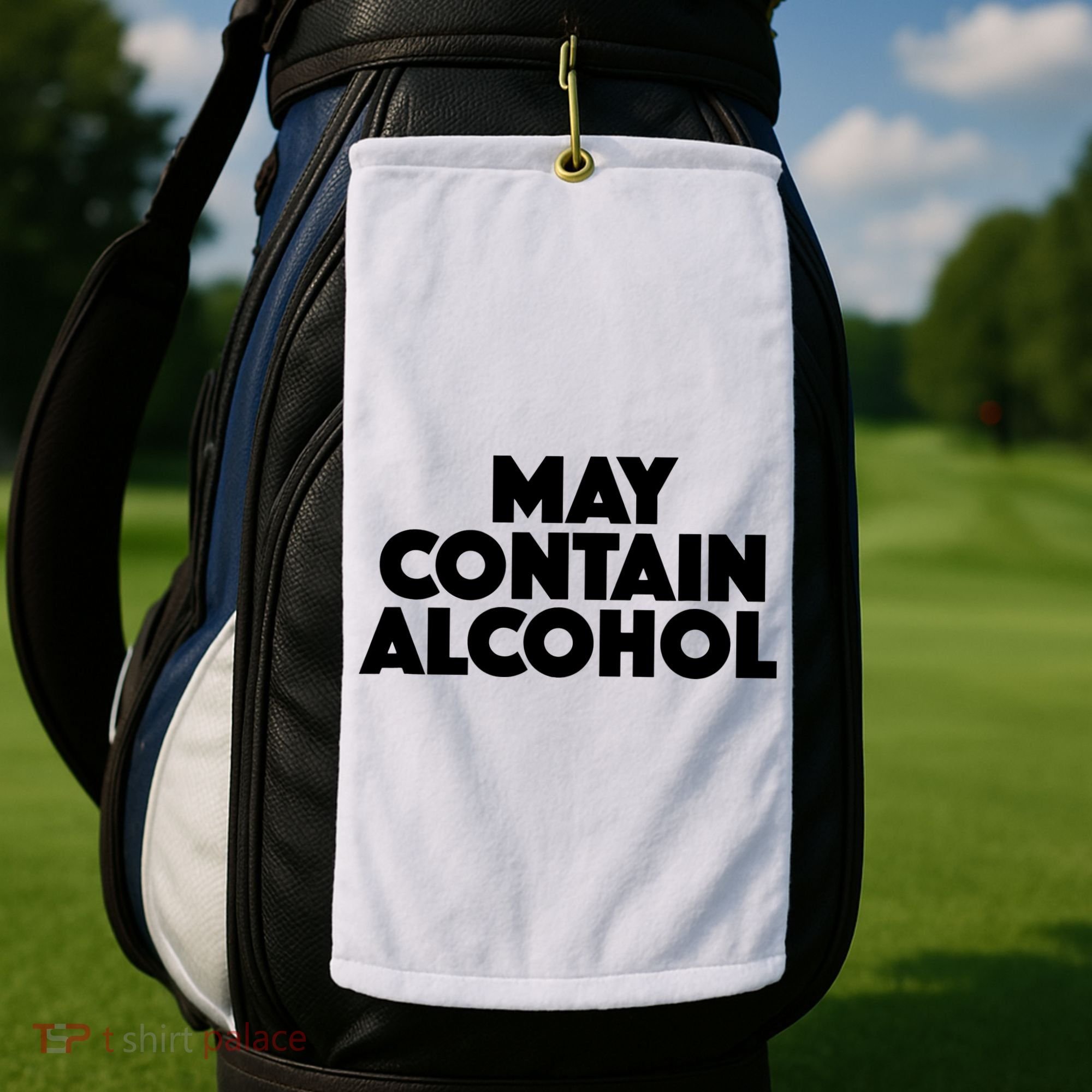 May Contain Alcohol Party Outfit Drinking Quote Golf Towel