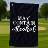 May Contain Alcohol Golf Towel thumb 1