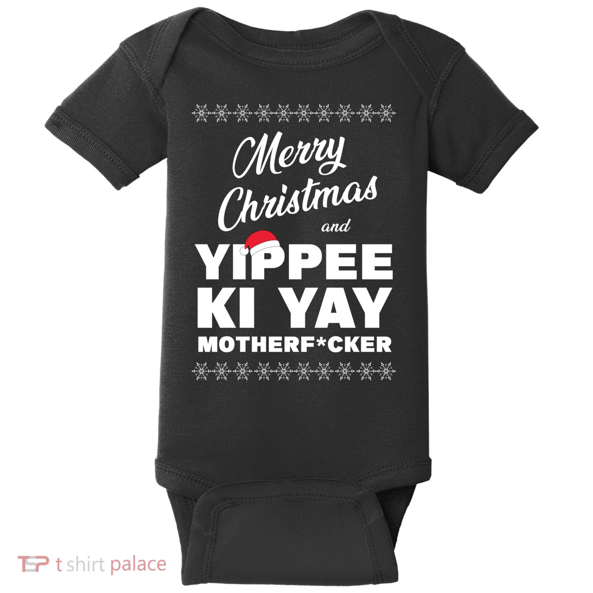 MERRY CHRISTMAS AND YIPPEE KI YAY MOTHERFCKER, Christmas Essential Baby Bodysuit