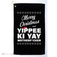 MERRY CHRISTMAS AND YIPPEE KI YAY MOTHERFCKER, Christmas Essential Golf Towel thumb 0