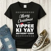 MERRY CHRISTMAS AND YIPPEE KI YAY MOTHERFCKER, Christmas Essential Women's T-Shirt thumb 3