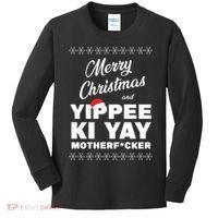 MERRY CHRISTMAS AND YIPPEE KI YAY MOTHERFCKER, Christmas Essential Kids Long Sleeve Shirt thumb 0