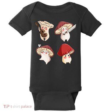 Mushroom Cottagecore Aesthetic Goblincore Baby Bodysuit