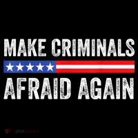 Make Criminals Afraid Again USA Rights Sarcastic US Flag Ornament thumb 1