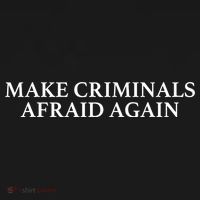 Make Criminals Afraid Again Funny USA Rights Sarcastic Humor Ornament thumb 1