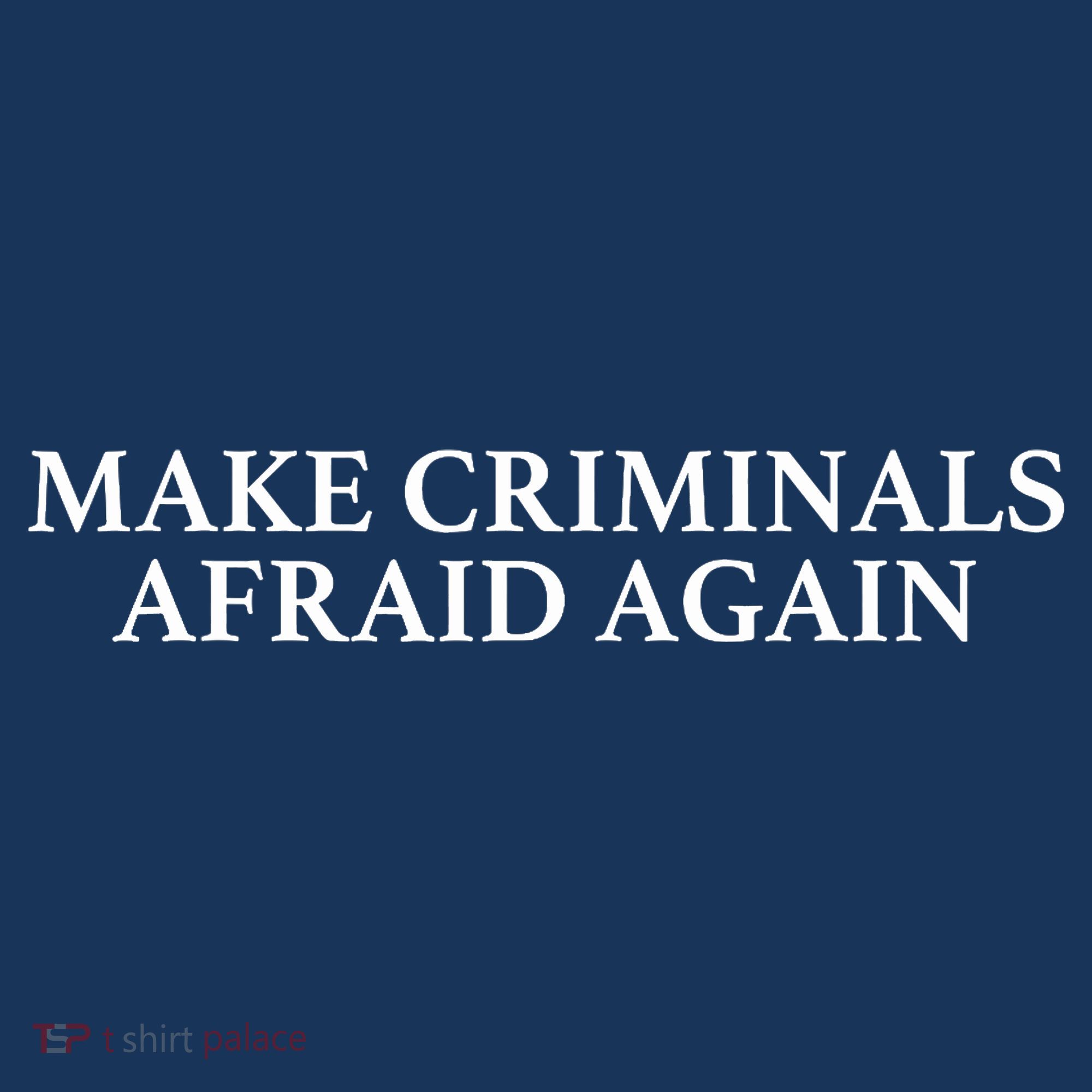 Make Criminals Afraid Again Funny USA Rights Sarcastic Humor Hoodie