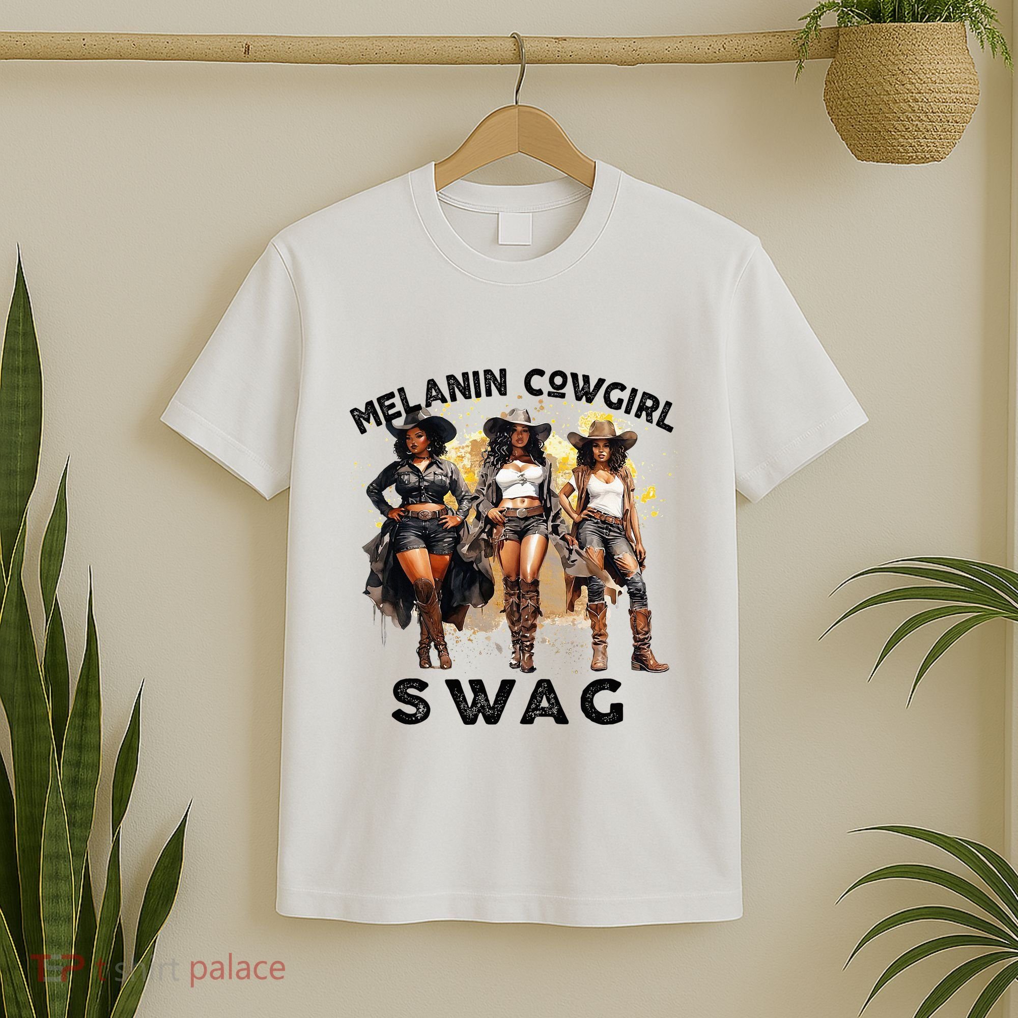 Melanin Cowgirls African Melanin Cowgirl Swag Juneteenth T-Shirt