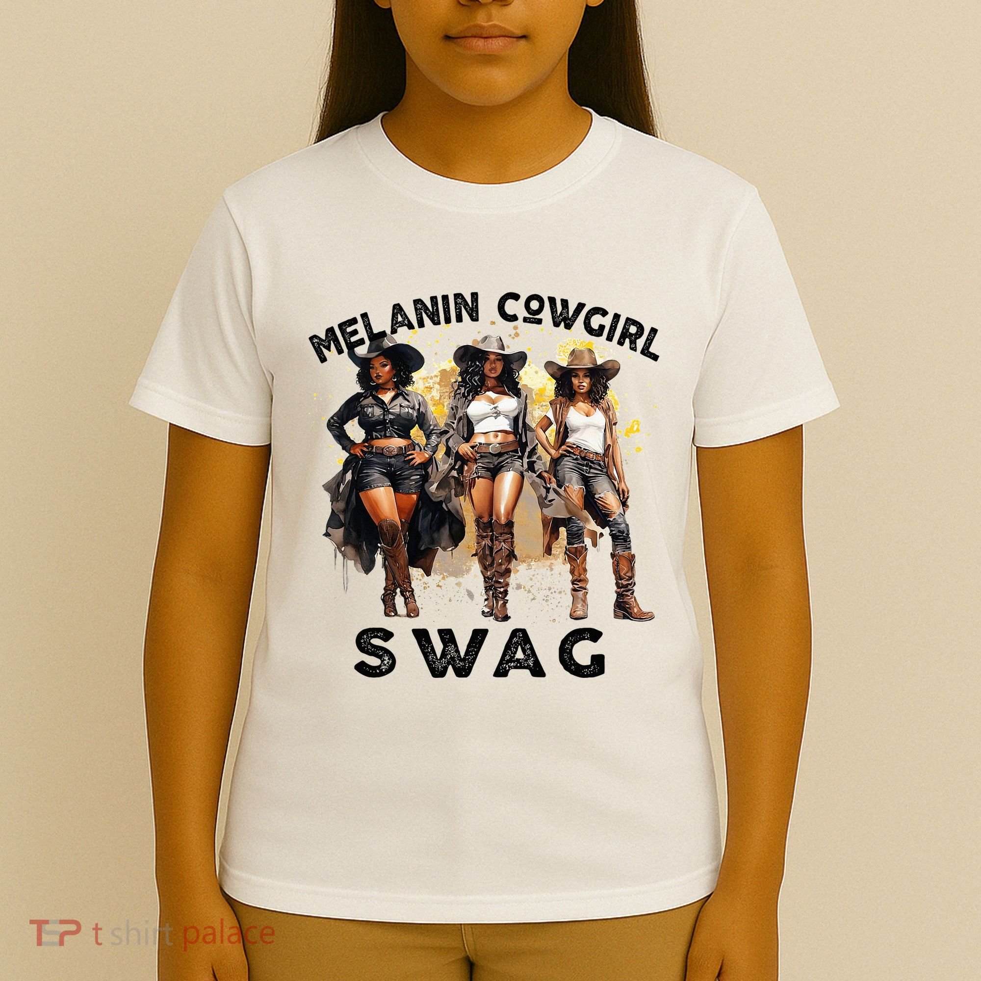 Melanin Cowgirls African Melanin Cowgirl Swag Juneteenth T-Shirt