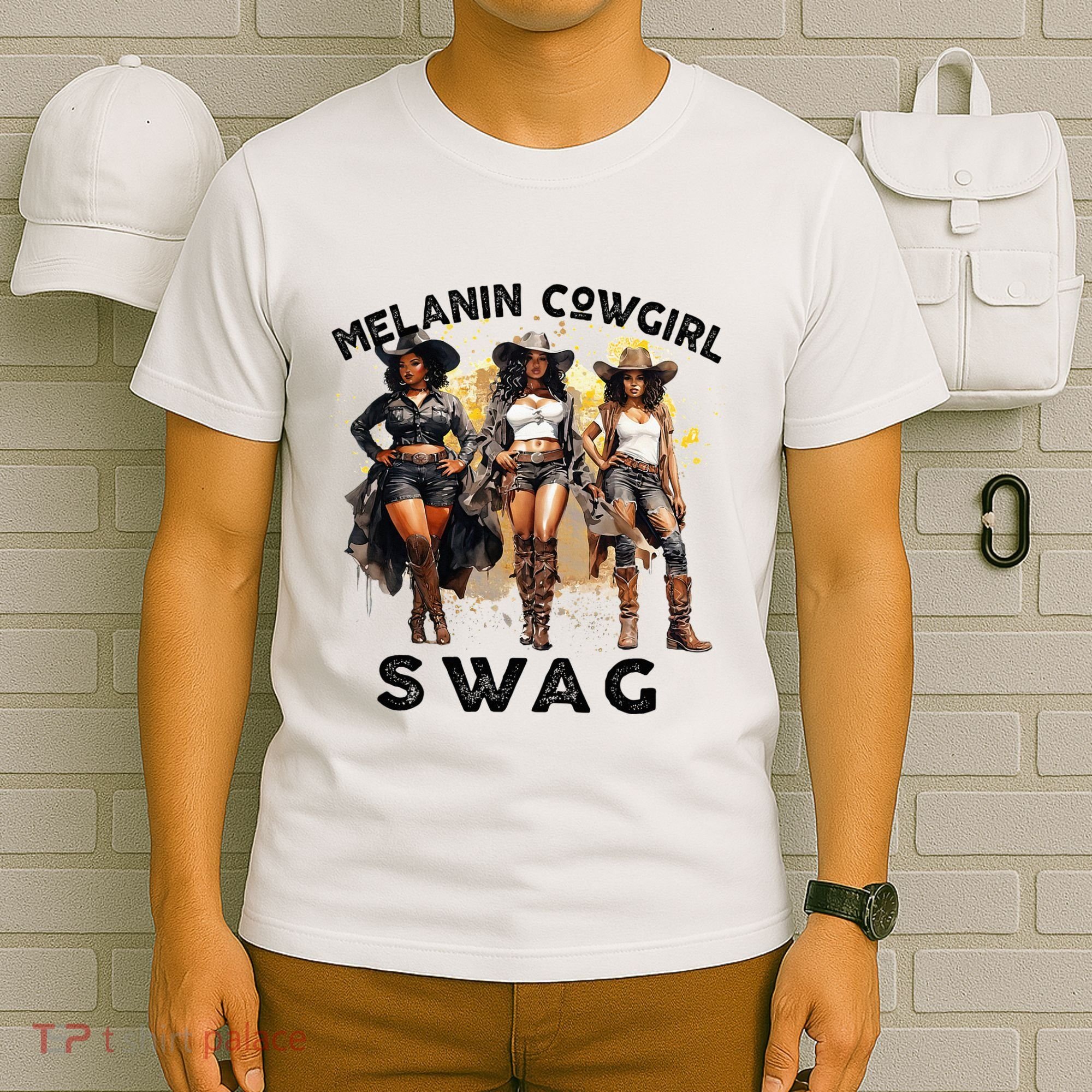 Melanin Cowgirls African Melanin Cowgirl Swag Juneteenth T-Shirt