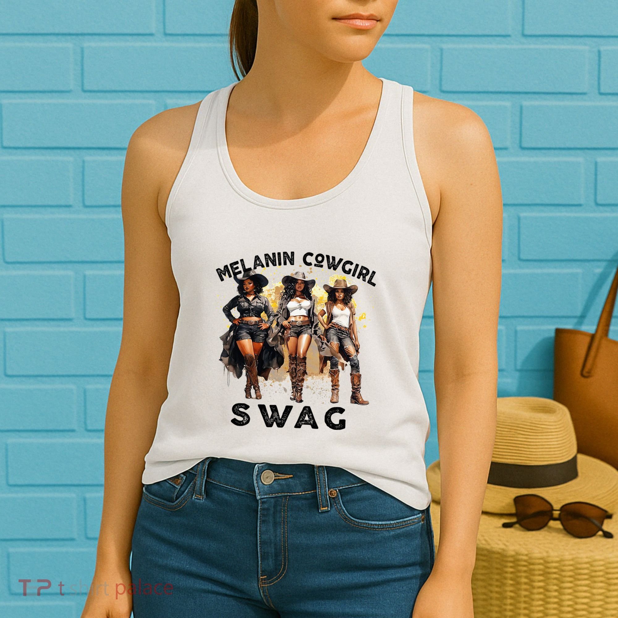 Melanin Cowgirls African Melanin Cowgirl Swag Juneteenth Women's Tank Top