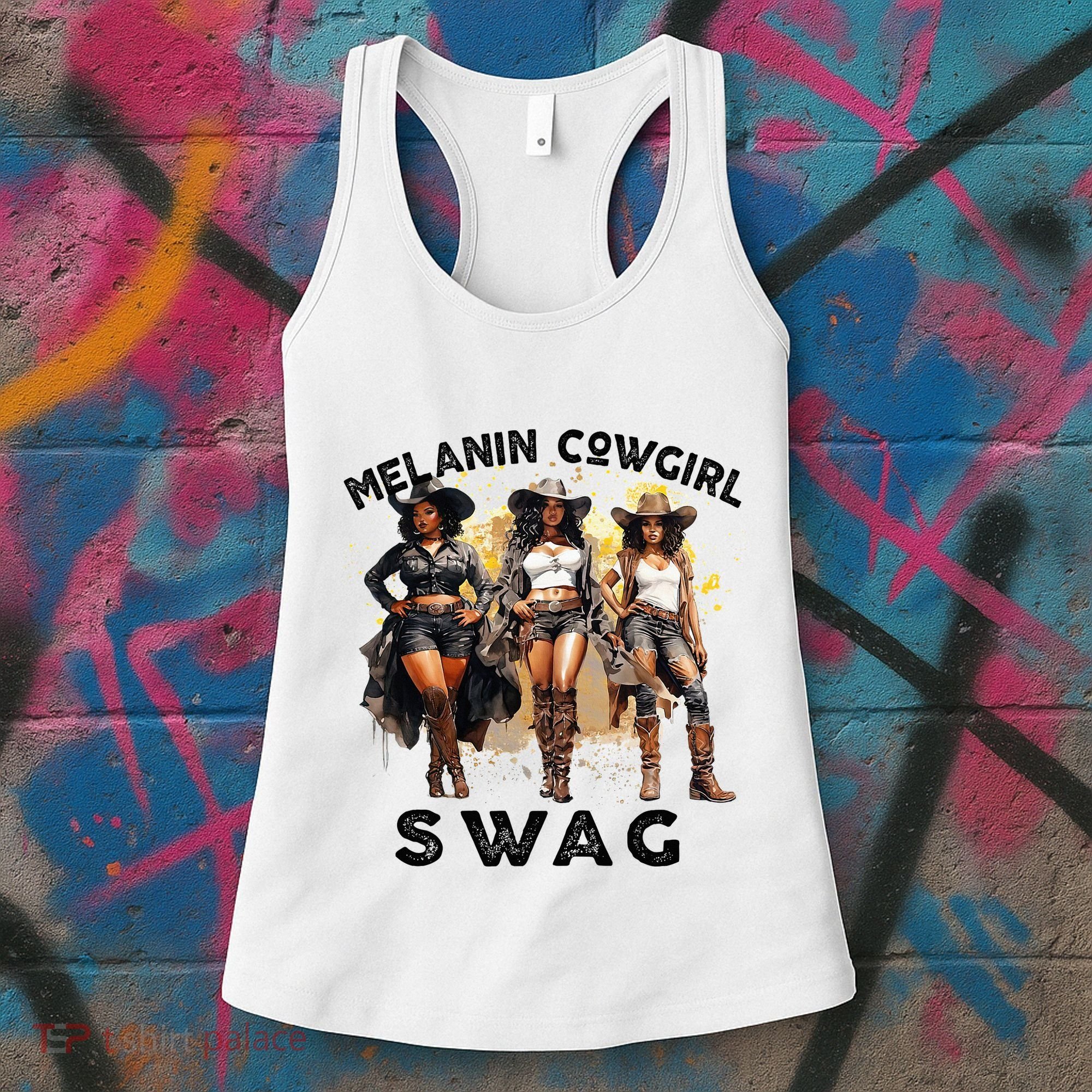 Melanin Cowgirls African Melanin Cowgirl Swag Juneteenth Women's Tank Top