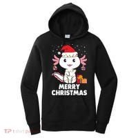 Merry Christmas Axolotl Santa Hat Christmas Salamander Fish Women's Hoodie thumb 0