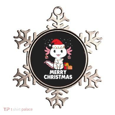 Merry Christmas Axolotl Santa Hat Christmas Salamander Fish Ornament