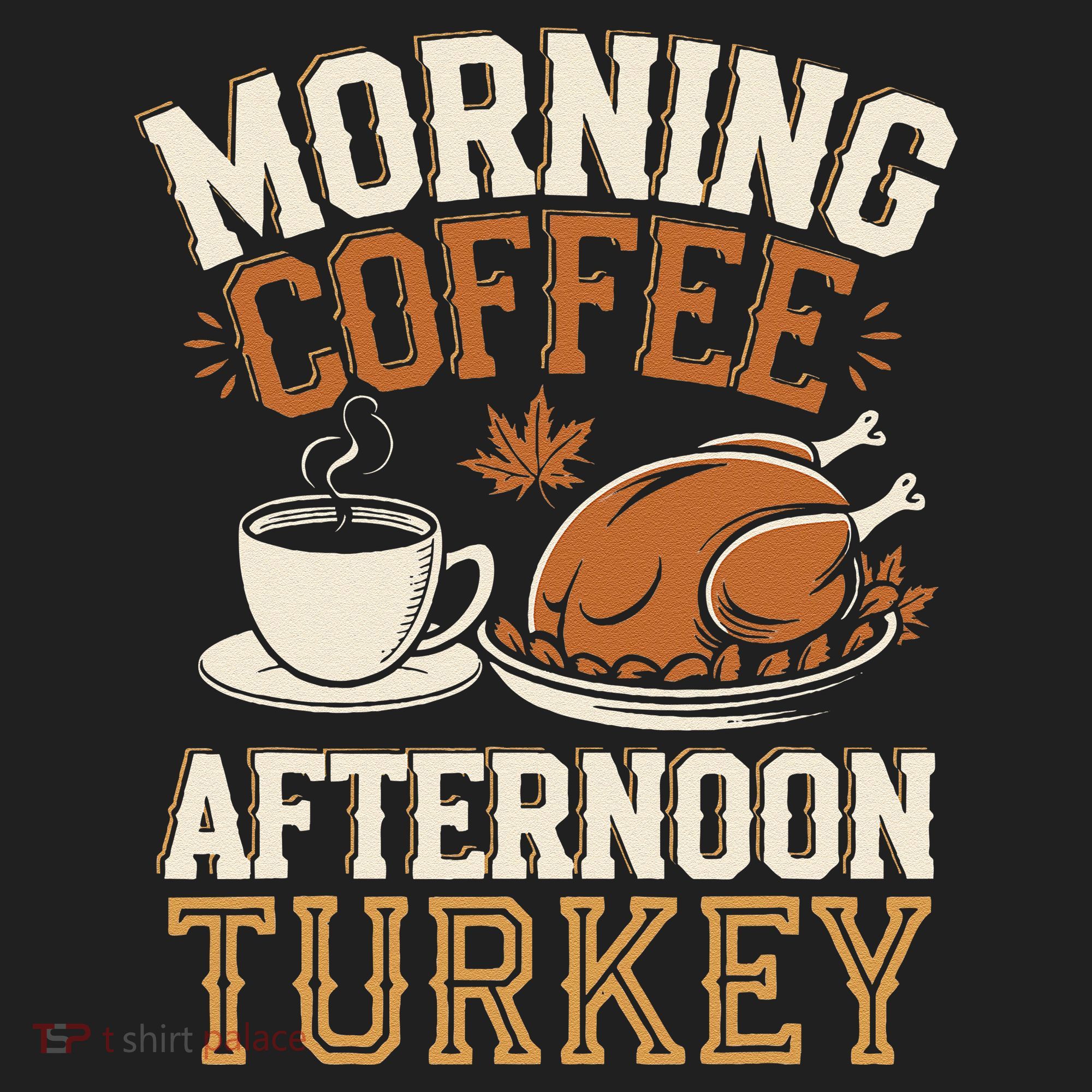 Morning Coffee Afternoon Turkey Funny Thanksgiving Beanie