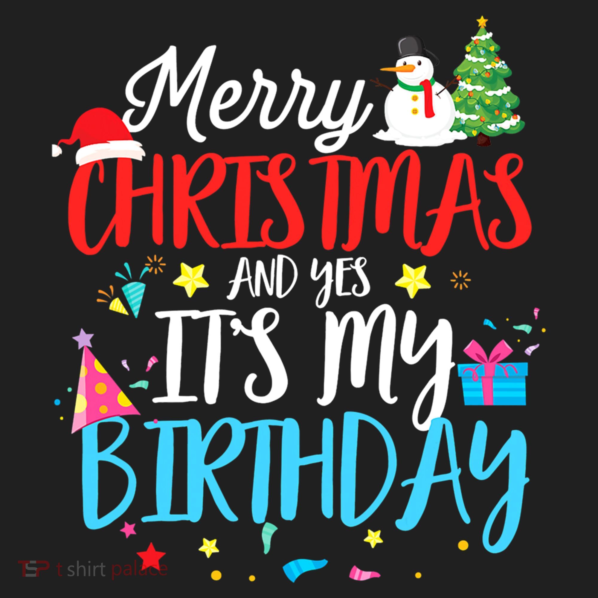 Merry Christmas And Yes ItS My Birthday Funny Bday Xmas Gift Hat
