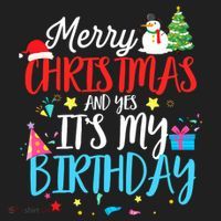 Merry Christmas And Yes ItS My Birthday Funny Bday Xmas Gift Golf Towel thumb 3