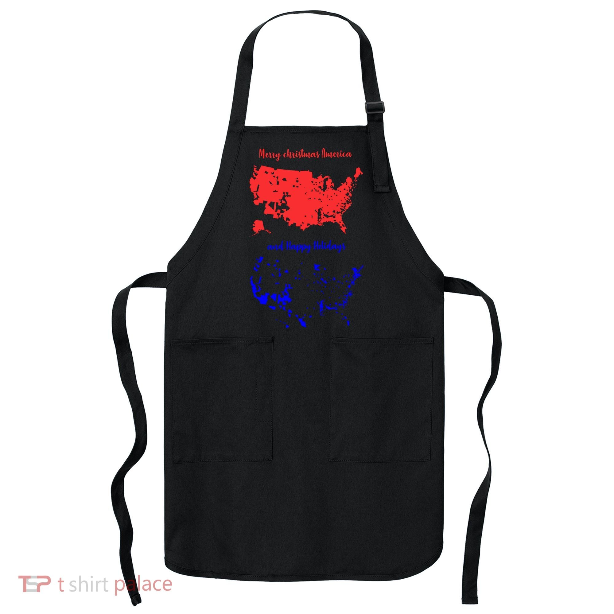 Merry Christmas America And Happy Holidays New President Apron