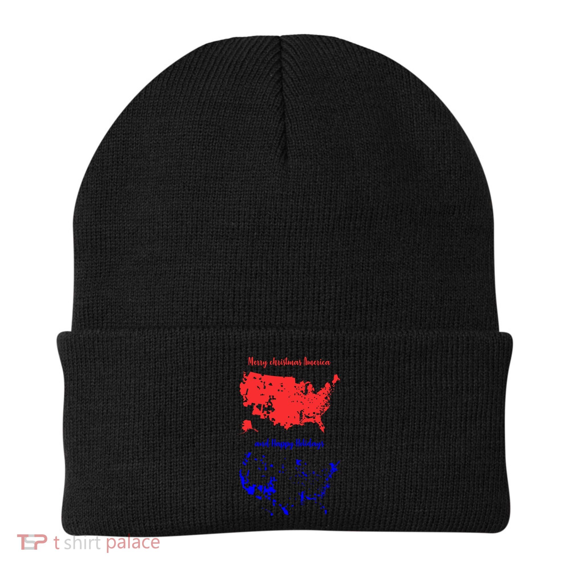 Merry Christmas America And Happy Holidays New President Beanie