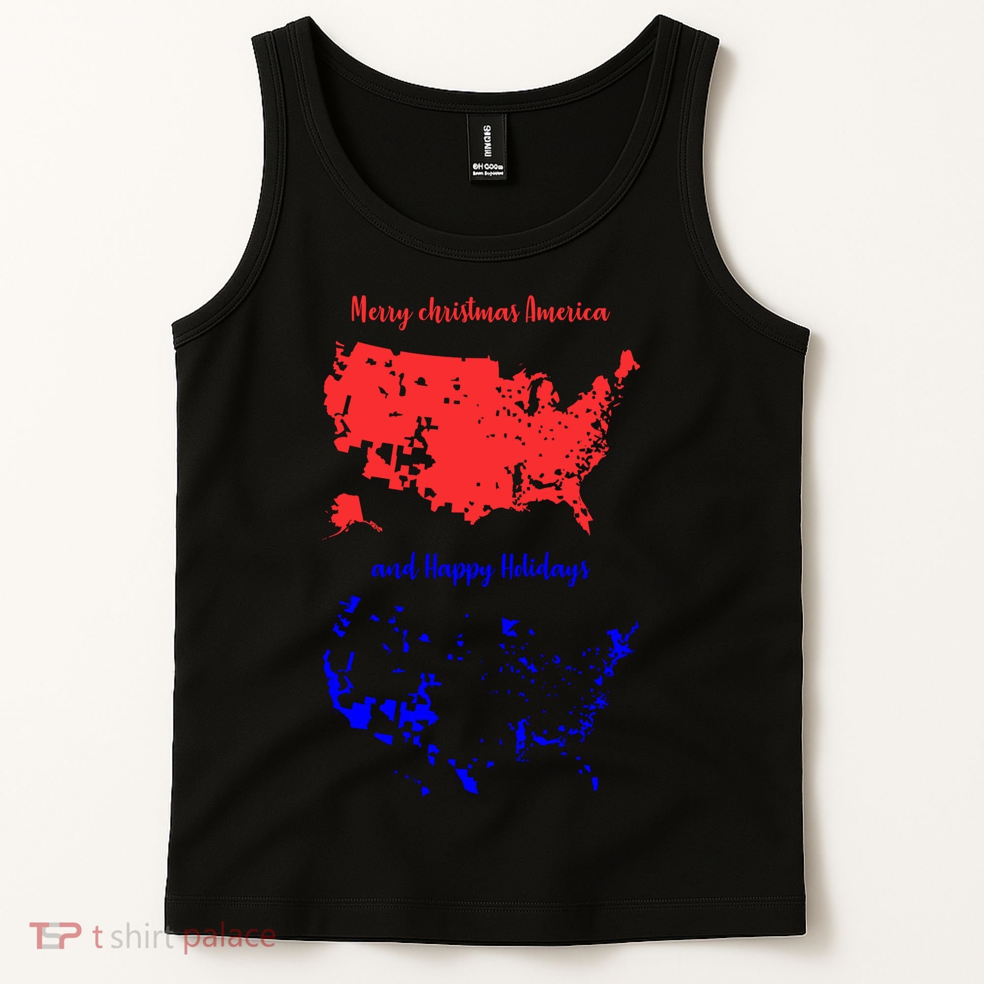 Merry Christmas America And Happy Holidays New President Tank Top