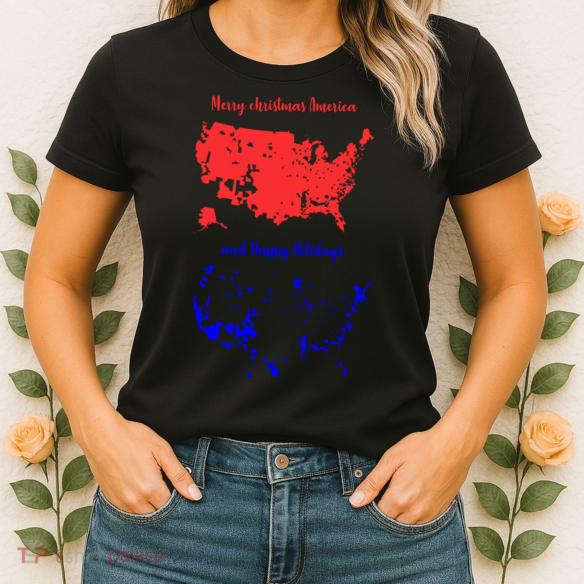 Merry Christmas America And Happy Holidays New President Women's T-Shirt