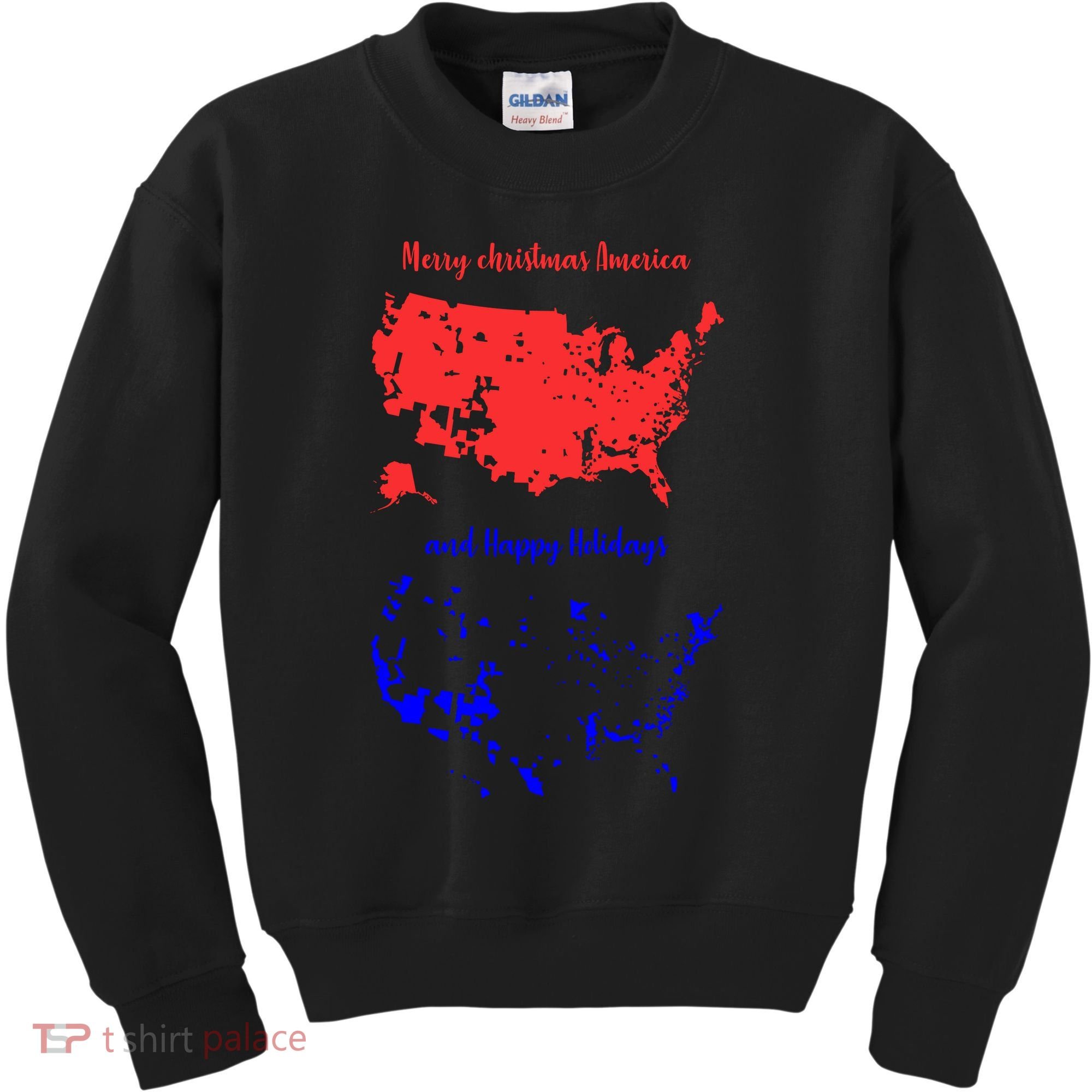 Merry Christmas America And Happy Holidays New President Kids Sweatshirt