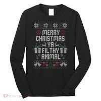 Merry Christmas Animal Funny Filthy Ya Long Sleeve Shirt thumb 0