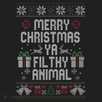 Merry Christmas Animal Funny Filthy Ya Tumbler thumb 3