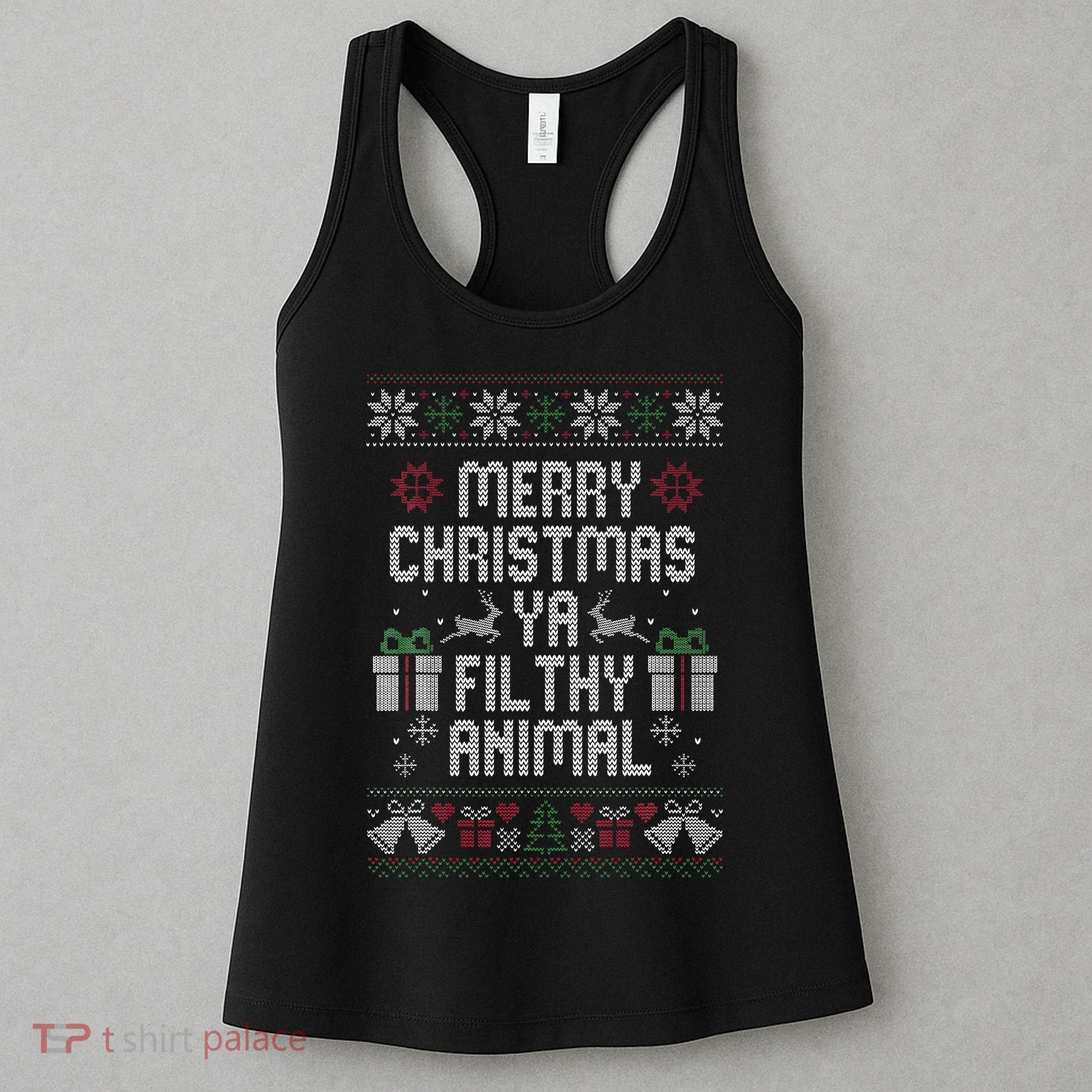 Merry Christmas Animal Funny Filthy Ya Women's Tank Top